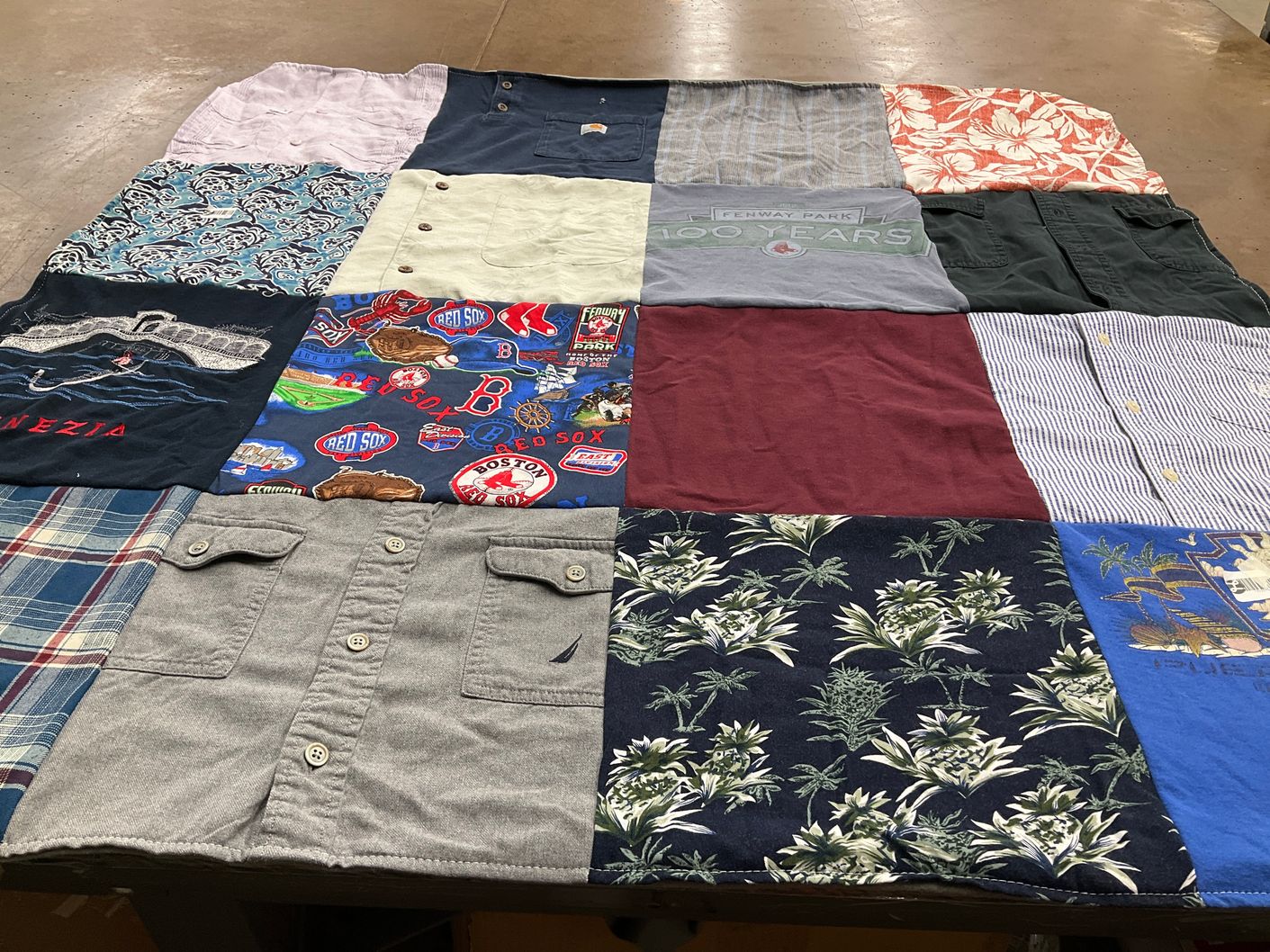 T-shirt quilt featuring boston red sox by Kristin from NJ