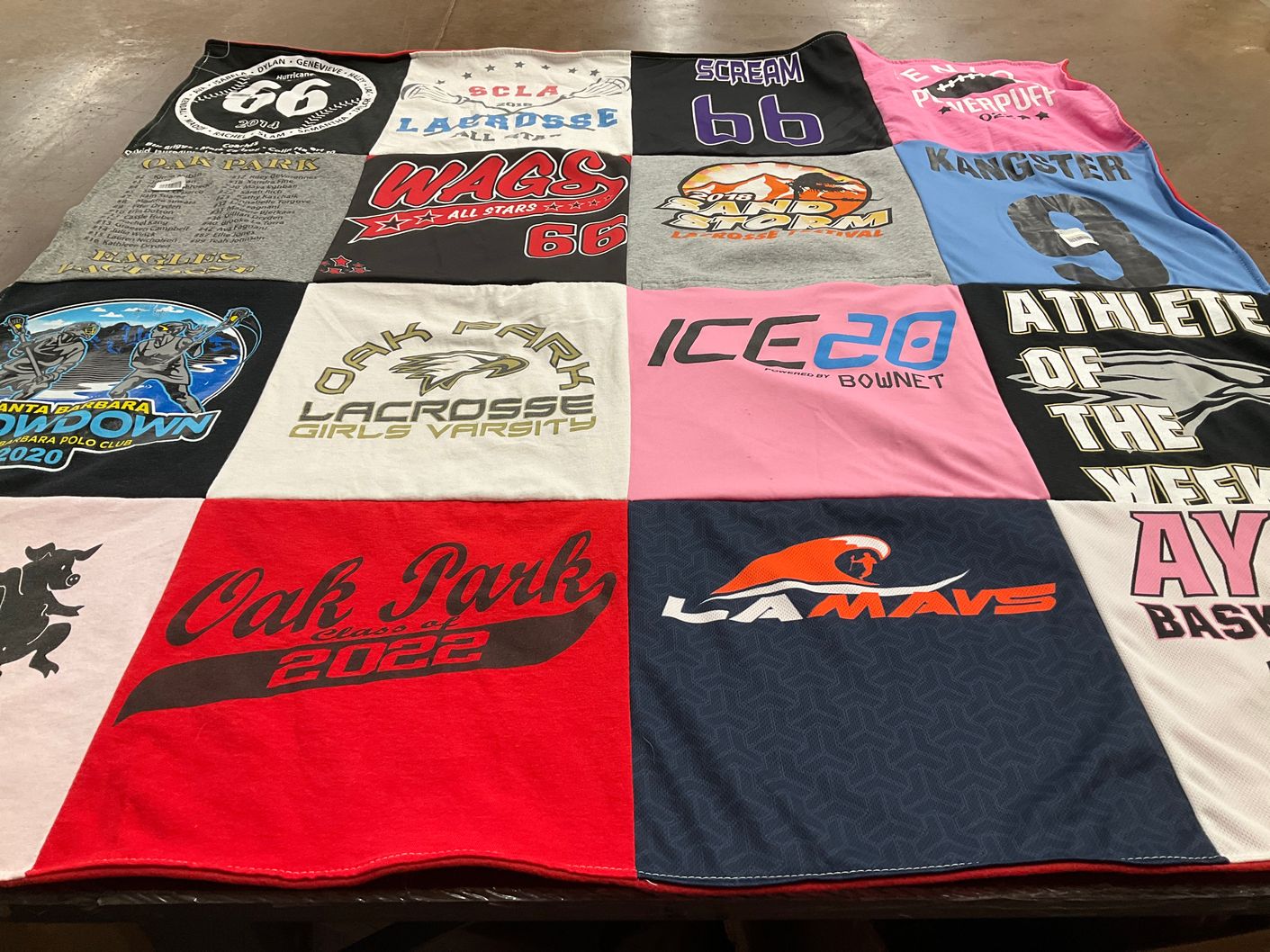 T-shirt quilt featuring la mavs by Sandy from CA