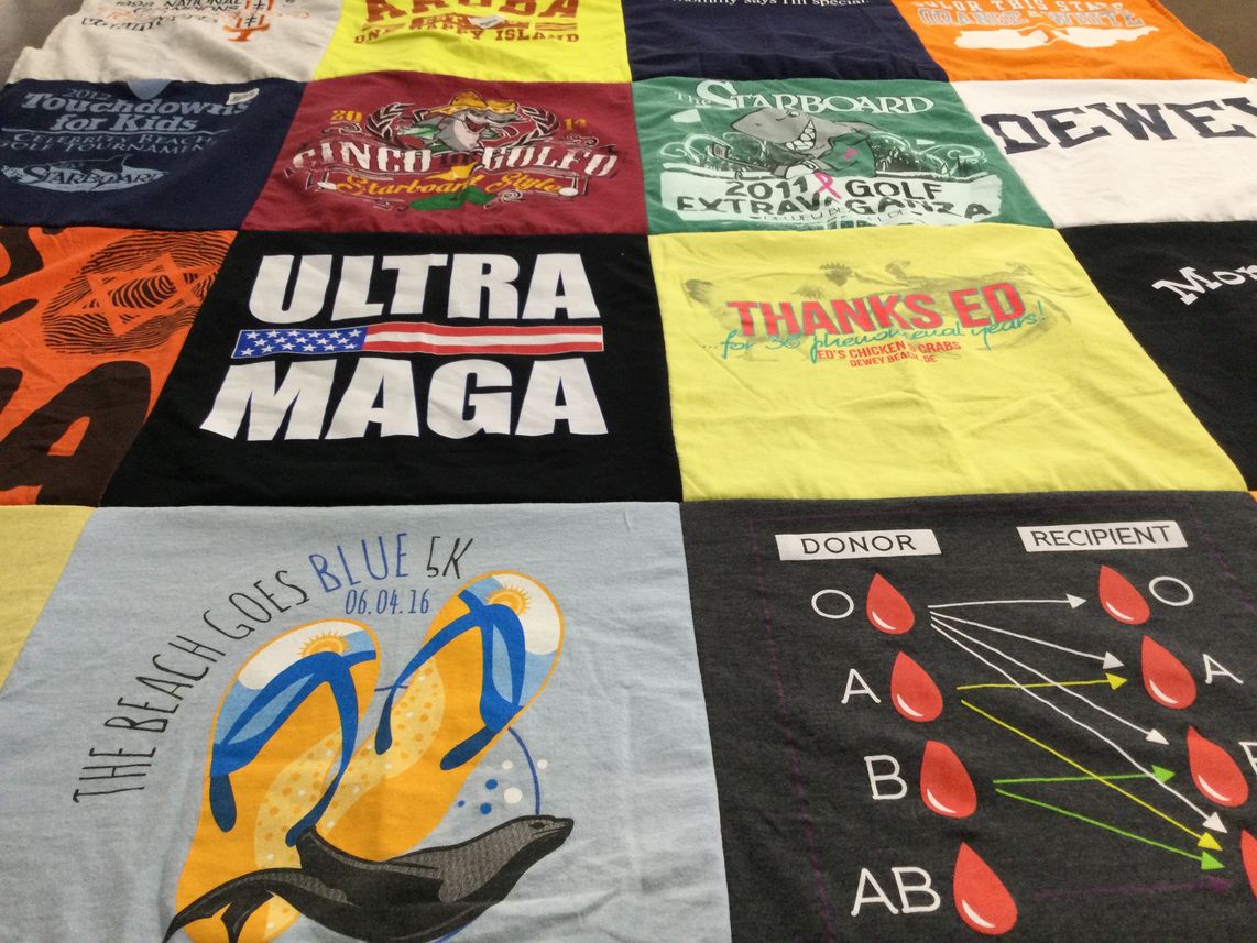 T-shirt quilt with charity, events themes by STEPHANI from DE