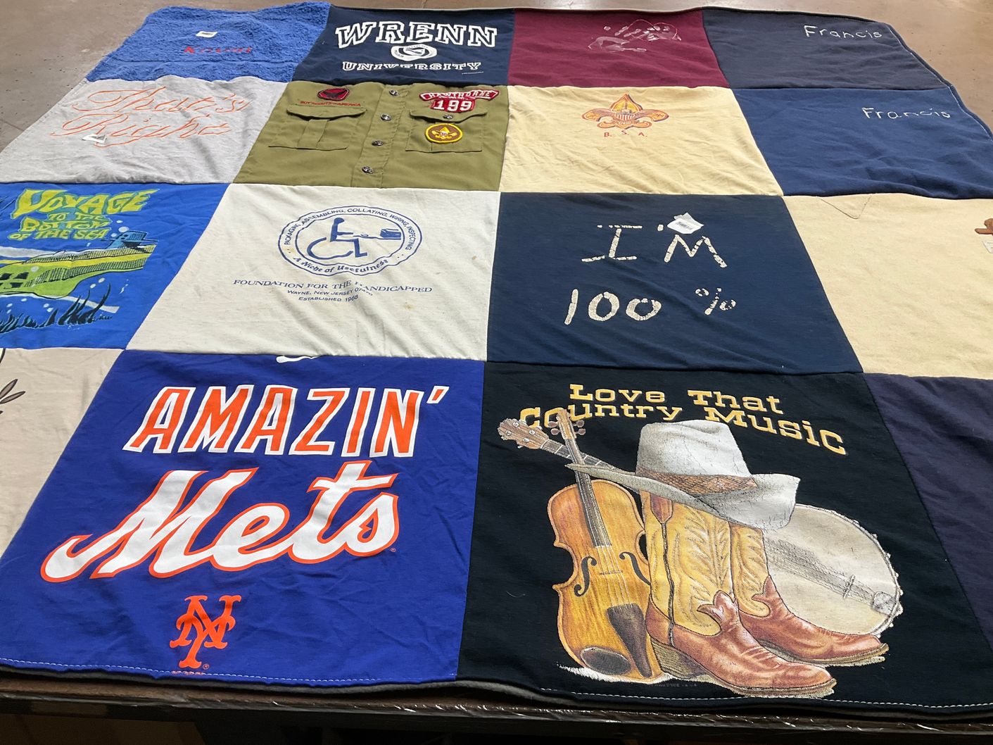 T-shirt quilt featuring new york mets by Mary from NJ