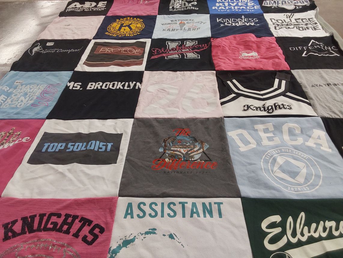 T-shirt quilt featuring knights by Lisa from IL