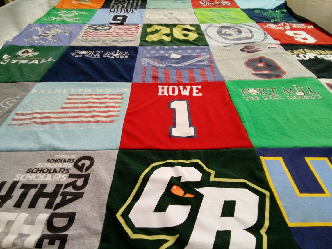 T-shirt quilt from palmetto high school by Kerry from SC