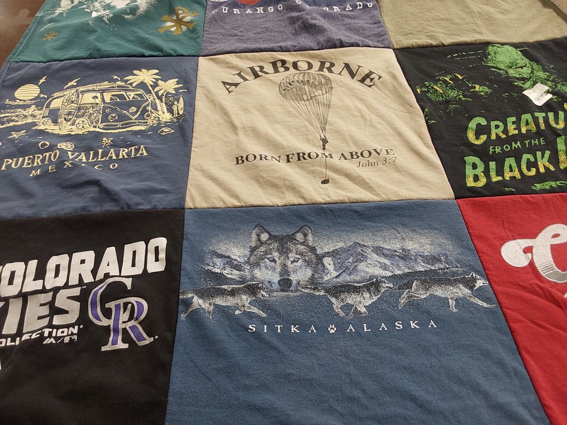 T-shirt quilt featuring colorado rockies by Brandi from CO