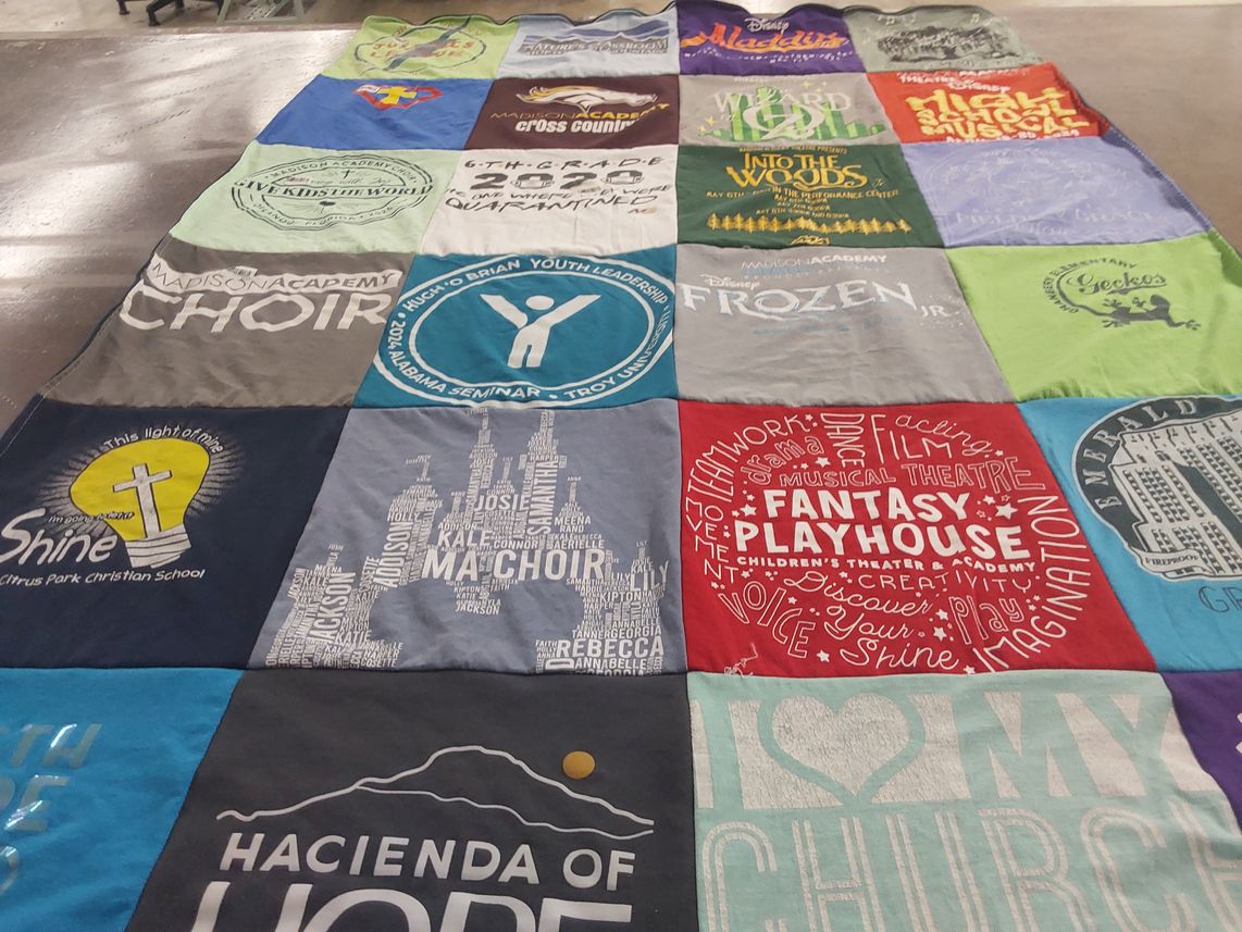 T-shirt quilt from madison academy by Kristen from AL