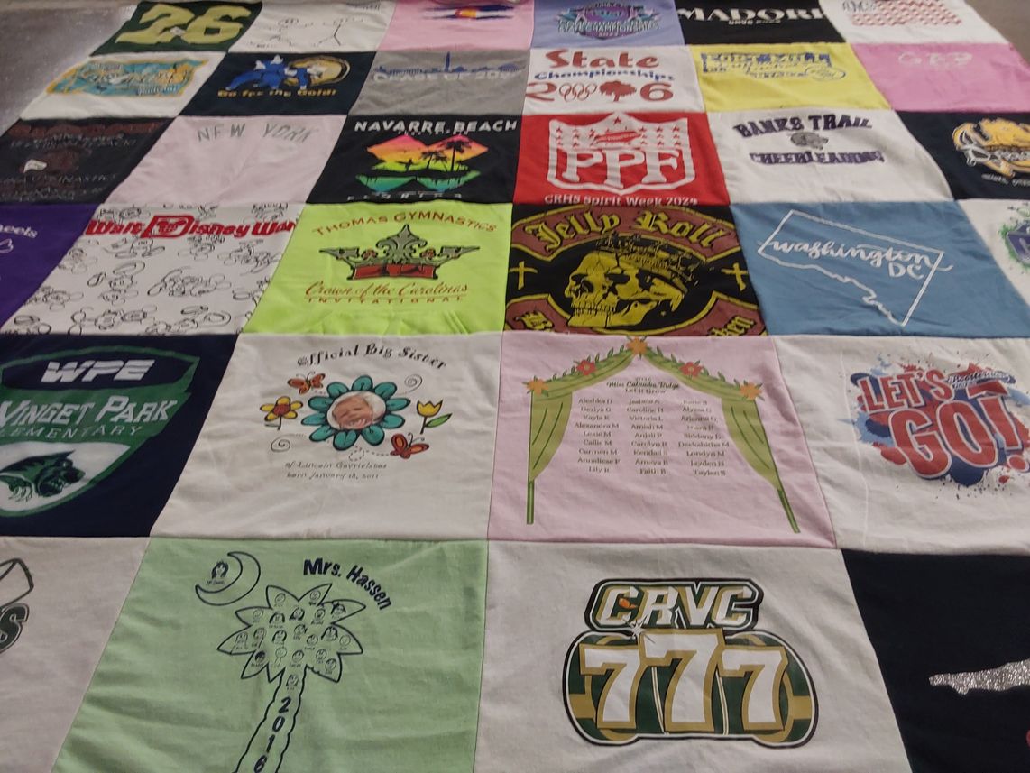 T-shirt quilt featuring crvc by Marie from SC