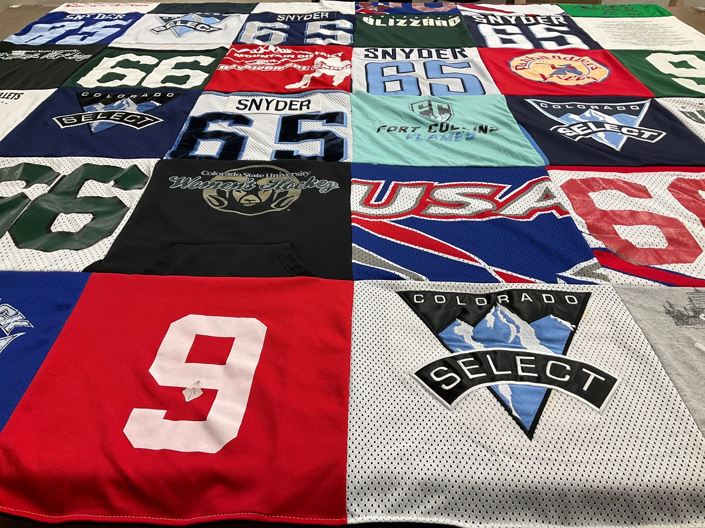 T-shirt quilt from colorado state university by Breanna from CO