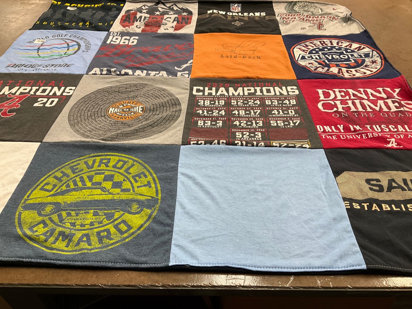 T-shirt quilt featuring alabama crimson tide by Ginger from MS