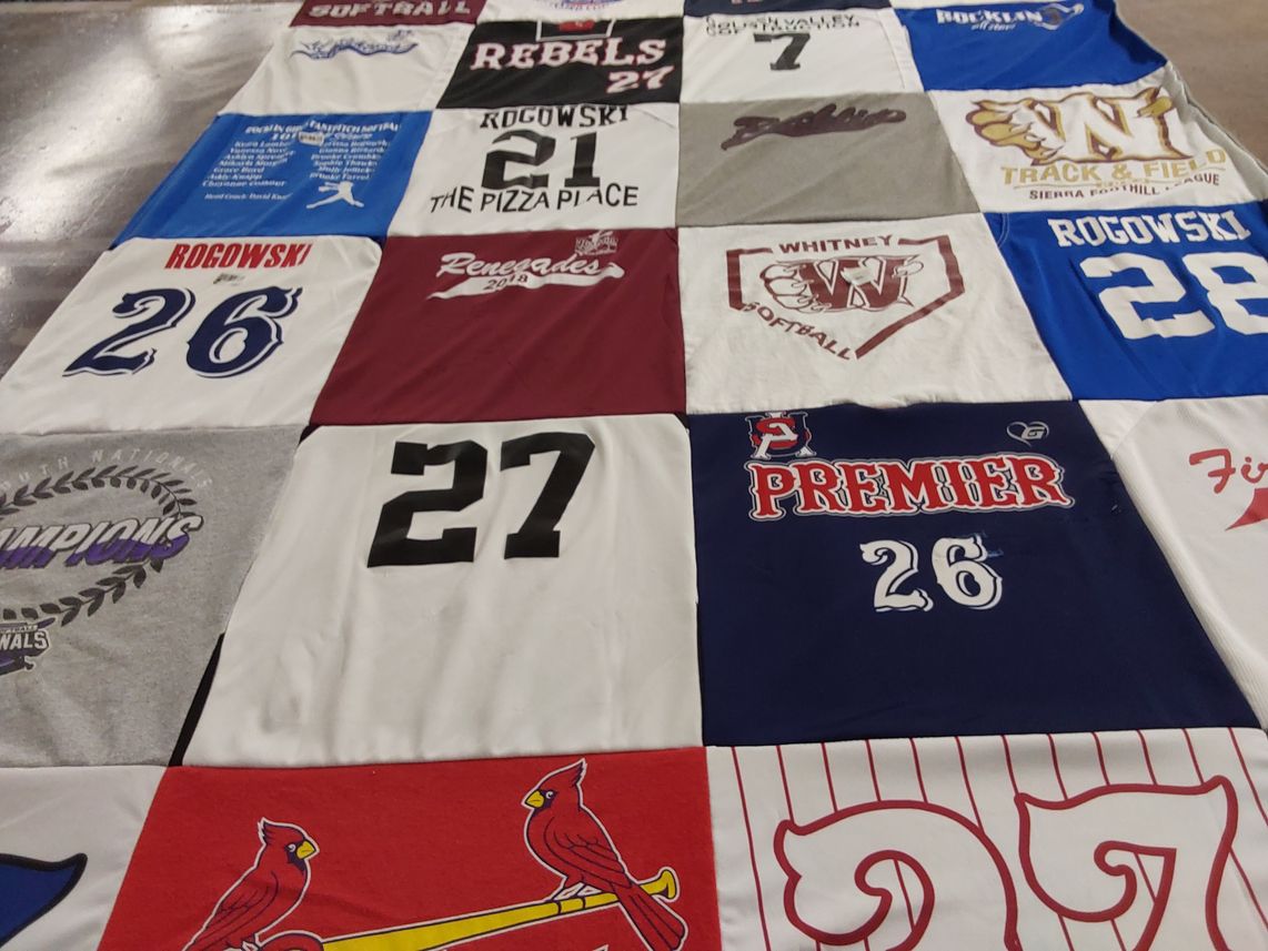 T-shirt quilt featuring renegades, rebels by Kim from CA