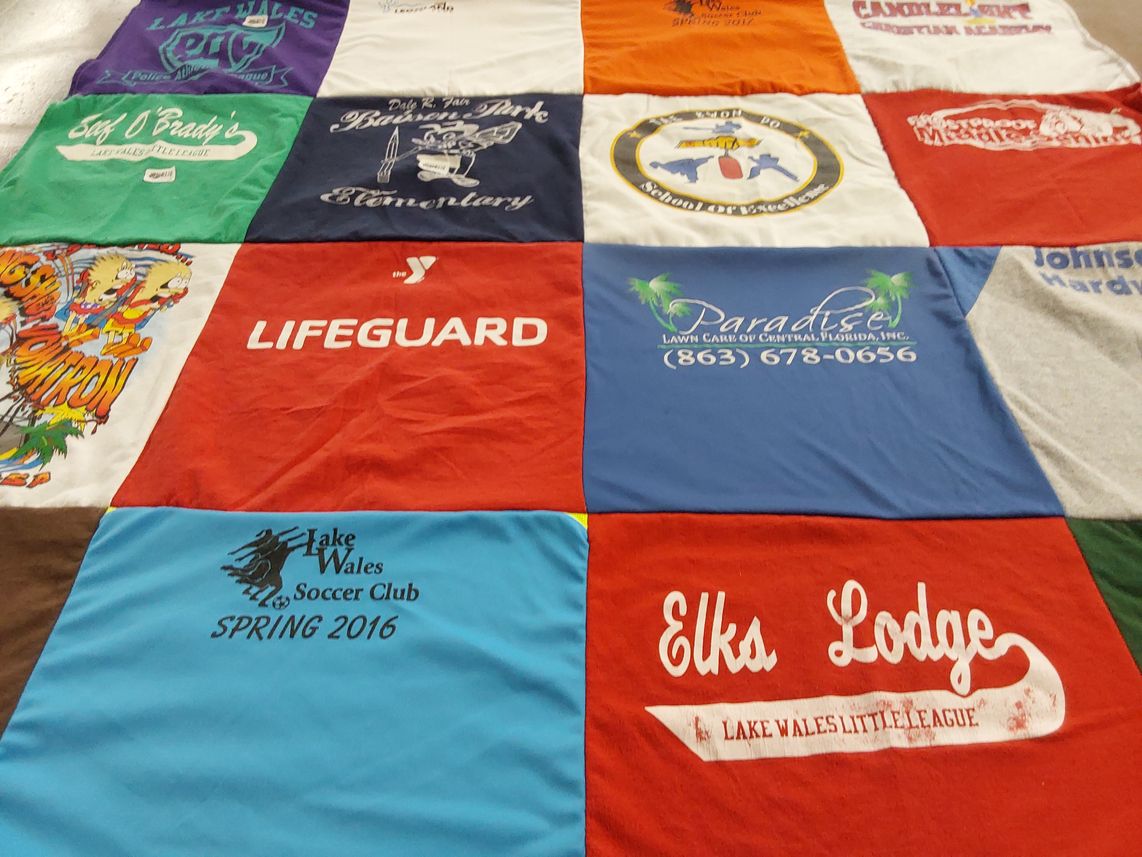 T-shirt quilt featuring lake wales soccer club by Jennifer from FL