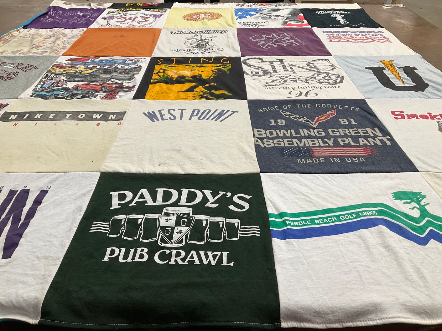 T-shirt quilt from united states military academy at west point by Mark from GA