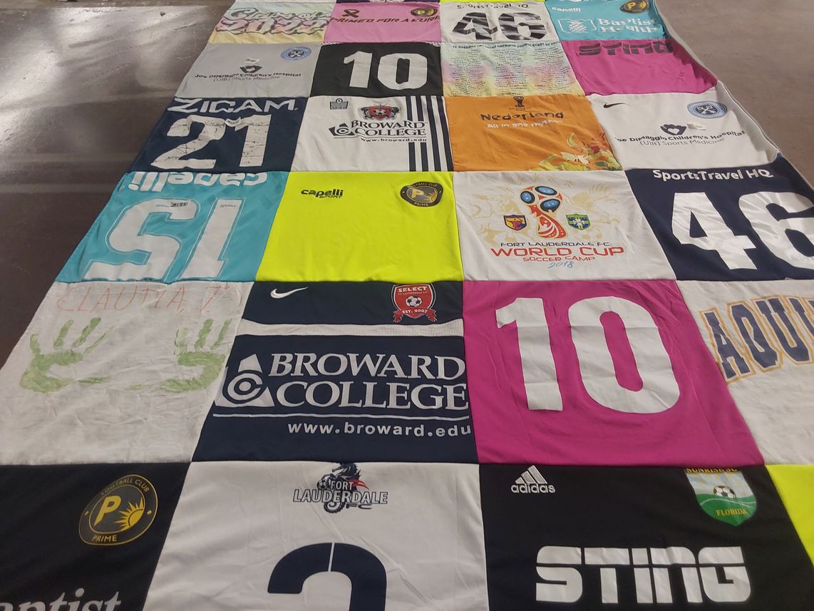 T-shirt quilt featuring fort lauderdale fc by Nadia from FL