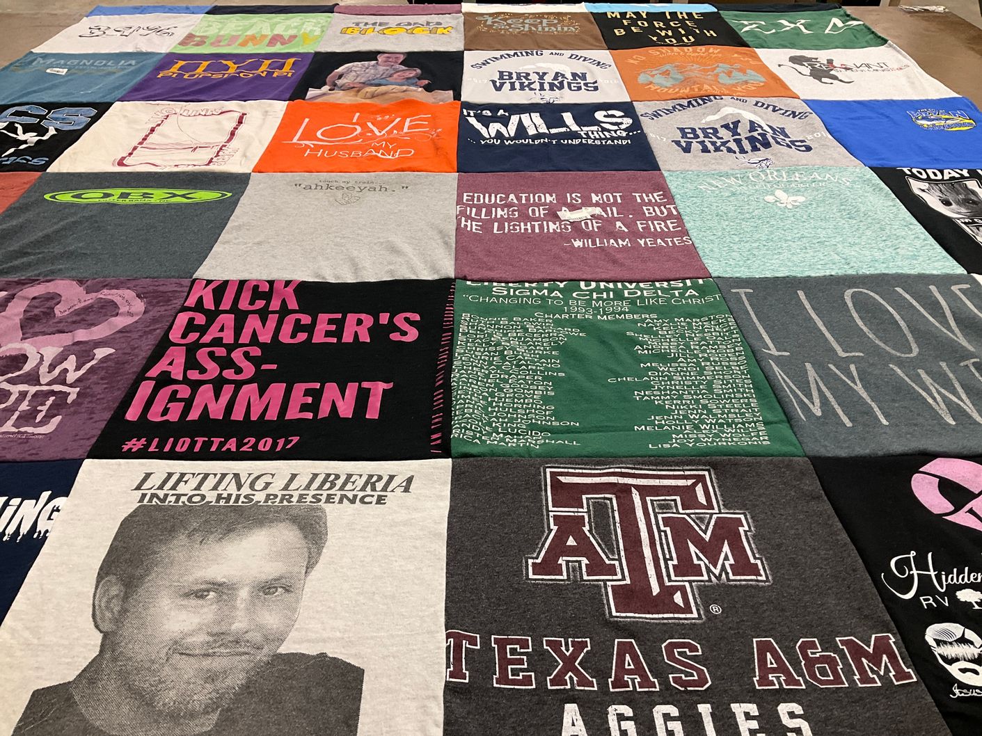 T-shirt quilt featuring bryan vikings by Alex from TX