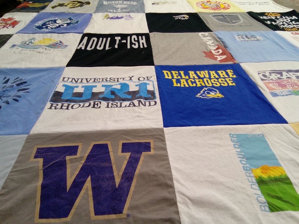 T-shirt quilt featuring delaware lacrosse by Katie from CO