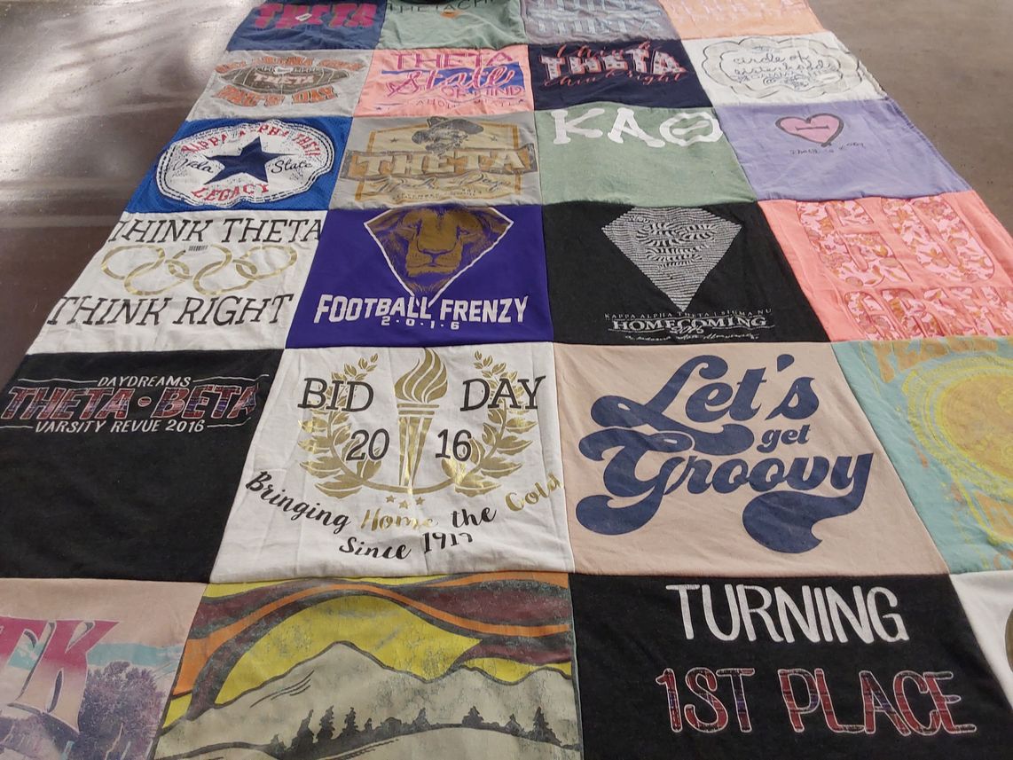 T-shirt quilt from louisiana state university by Melanie from TX