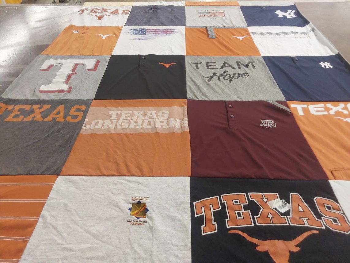 T-shirt quilt from texas a&m university, the university of texas at austin by carter from TX