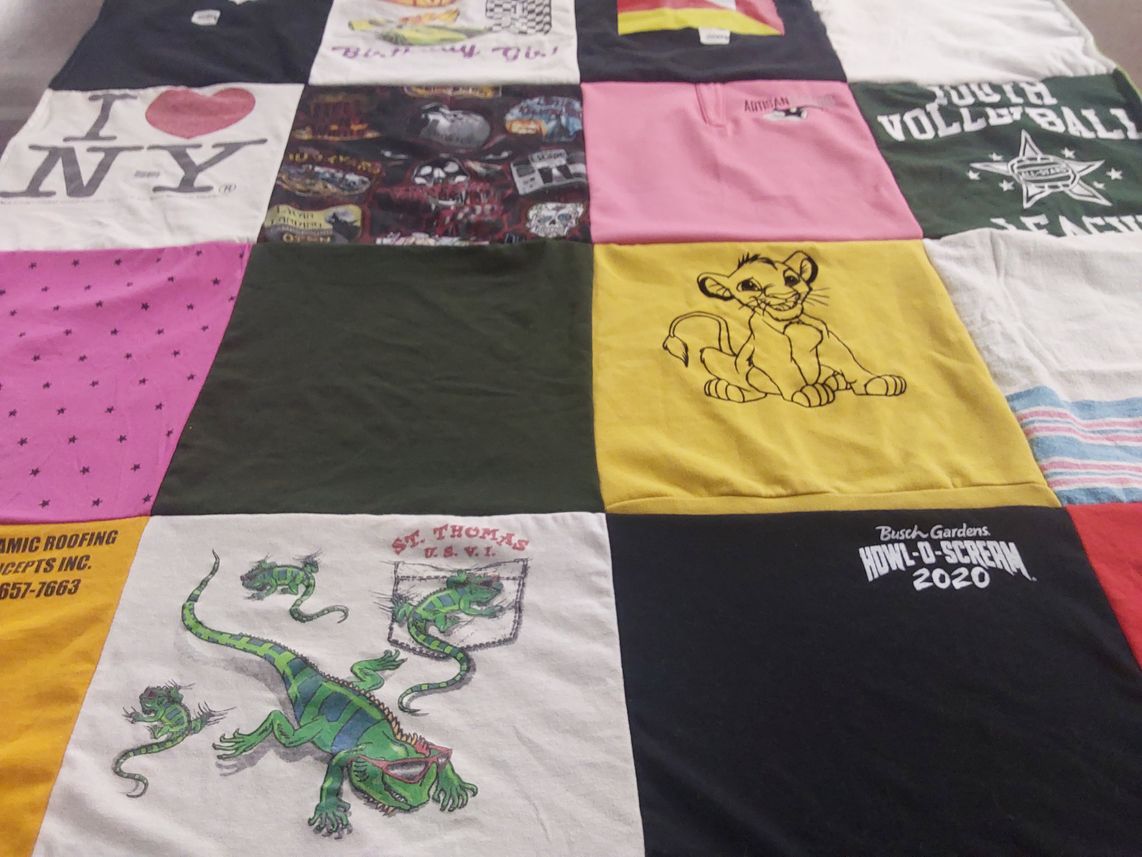 T-shirt quilt from st thomas university by Lucrecia from FL
