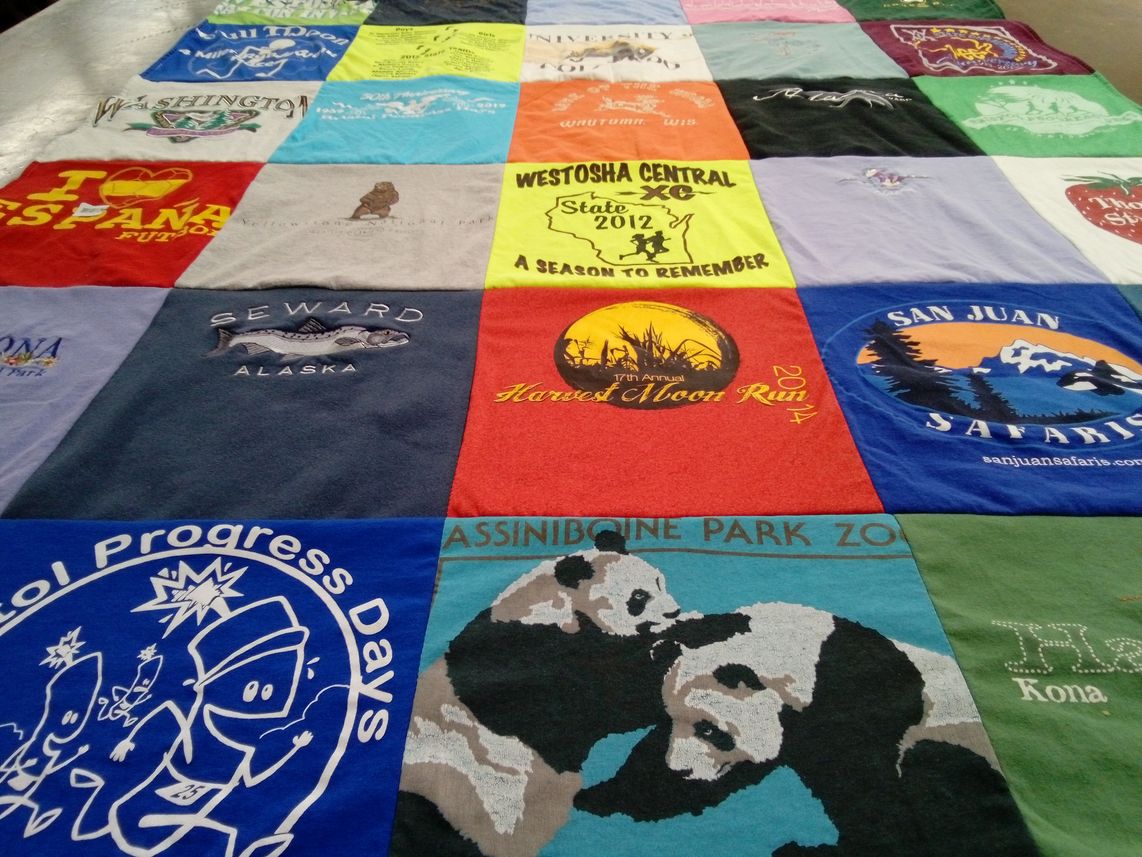 T-shirt quilt from westosha central high school by Justin from WI