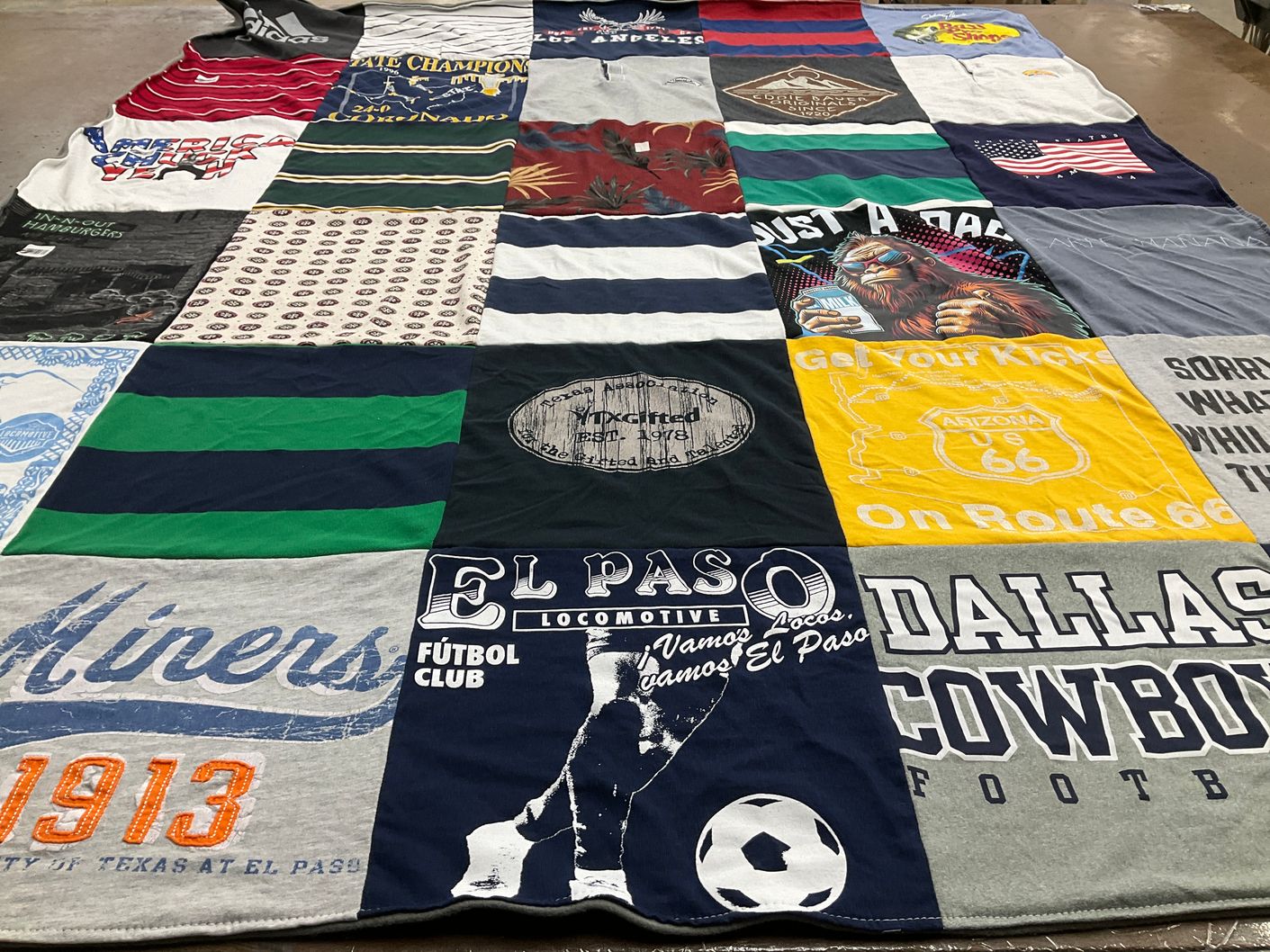 T-shirt quilt featuring dallas cowboys football by Howard from TX
