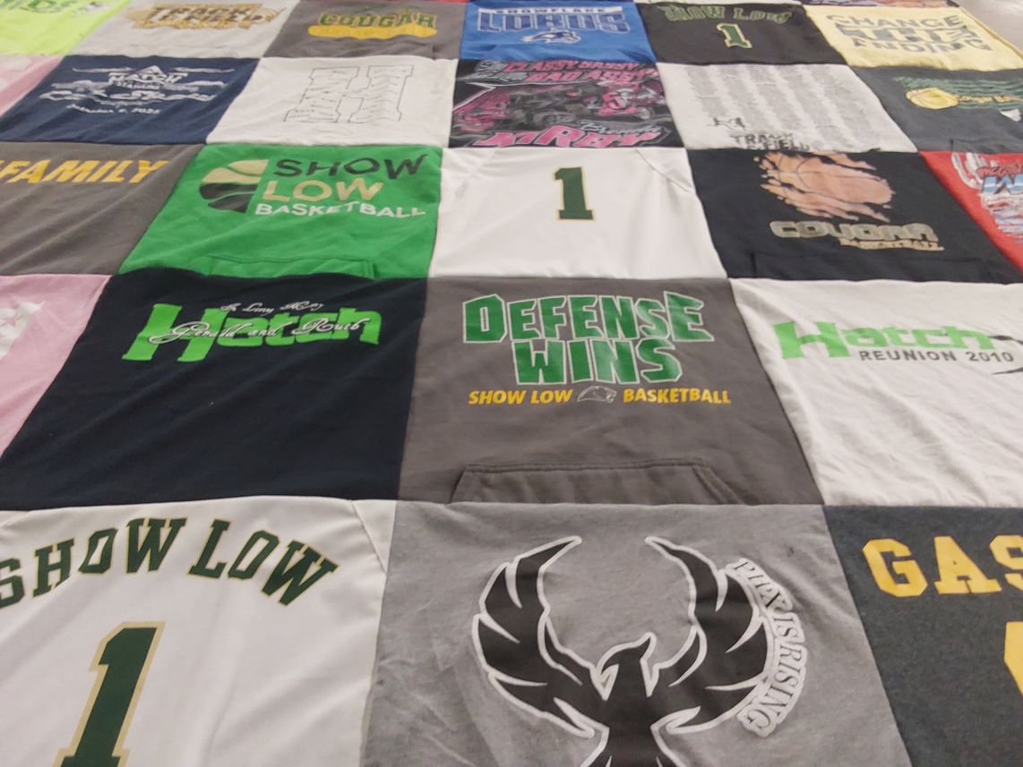 T-shirt quilt featuring show low basketball by Jessica from AZ