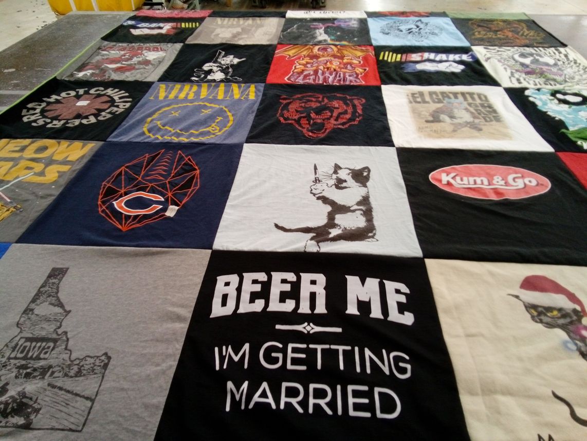 T-shirt quilt featuring chicago bears by Jamie from ID