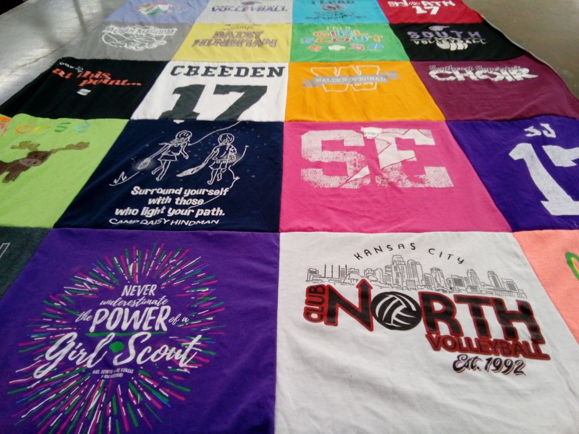 T-shirt quilt featuring club north volleyball by Erin from MO