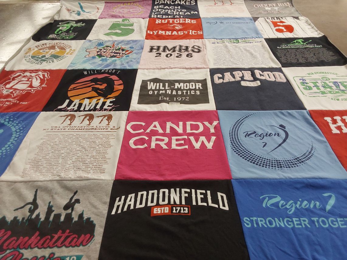 T-shirt quilt from will-moore gymnastics, haddonfield by Jen from NJ