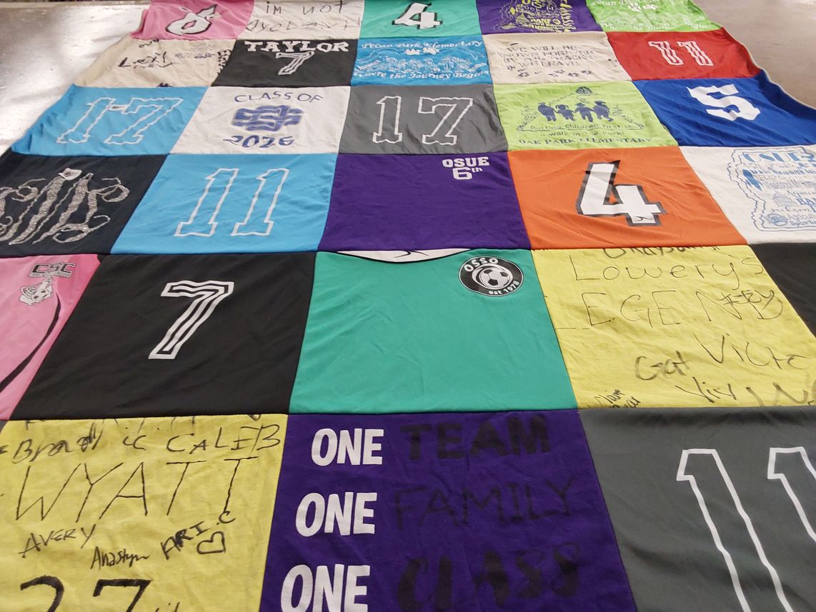 T-shirt quilt featuring ohio state university eastern by Heather from MS