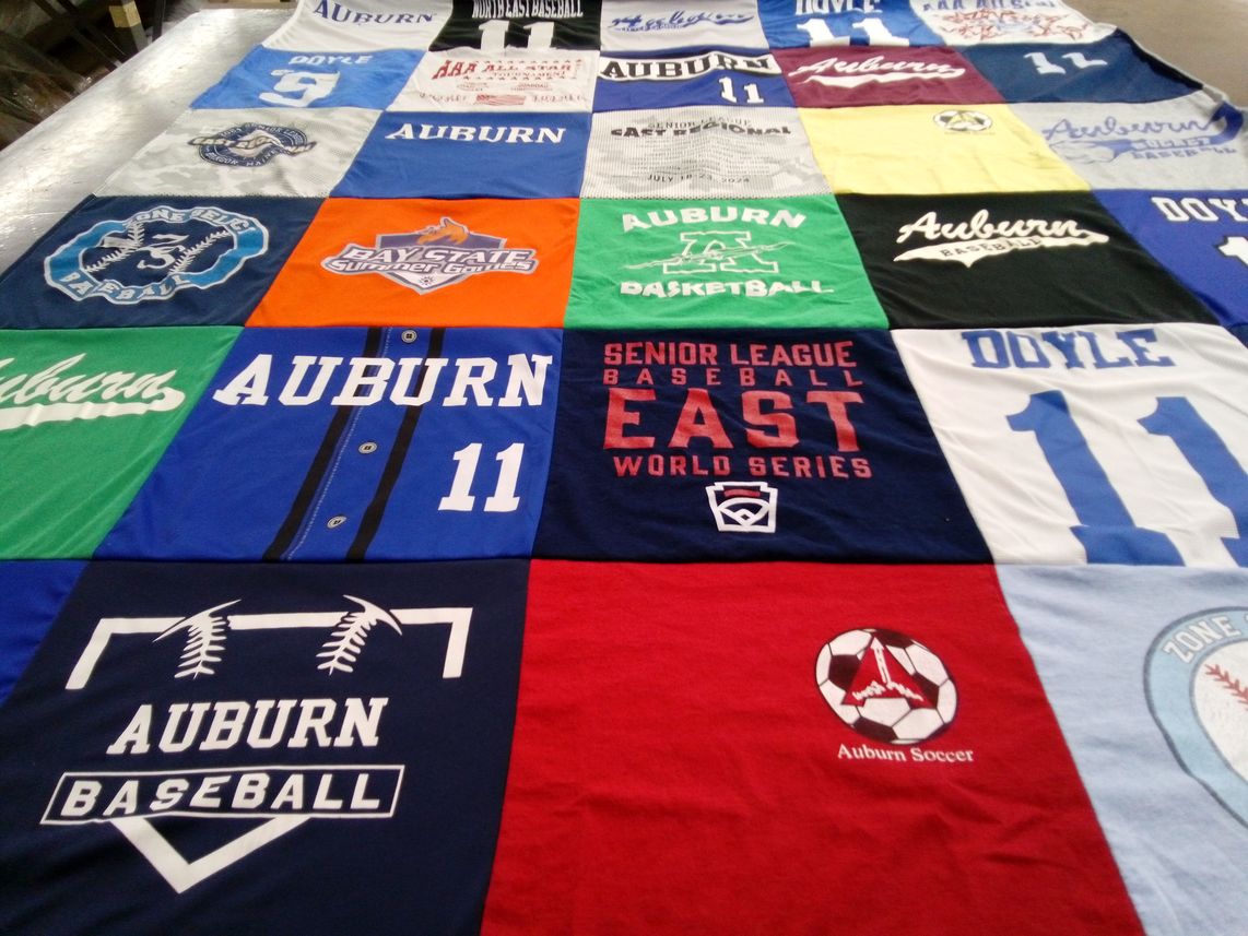 T-shirt quilt from auburn university by Anna from MA