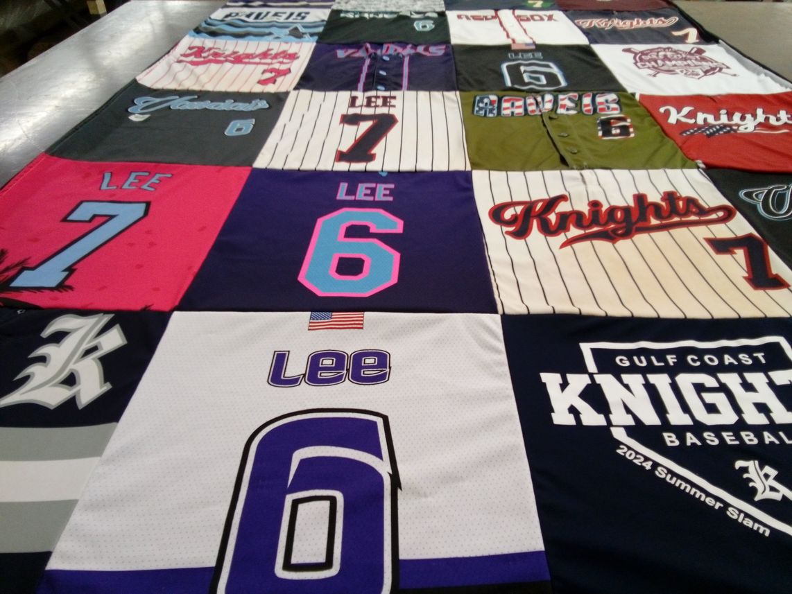 T-shirt quilt featuring gulf coast knights baseball by Kelly from FL