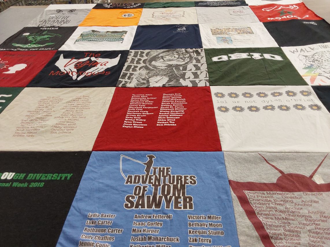T-shirt quilt from ohio university by Cathy from TX