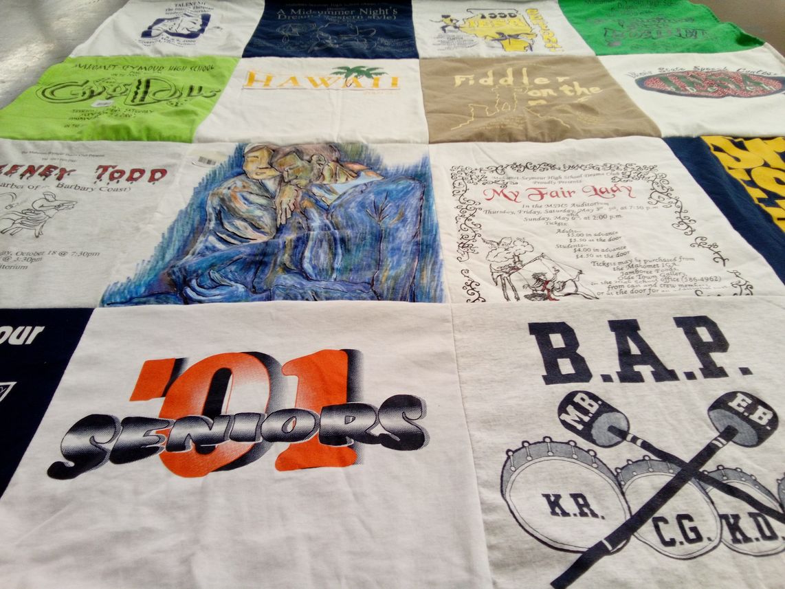 T-shirt quilt from marant haute couture high school by Maren from IL
