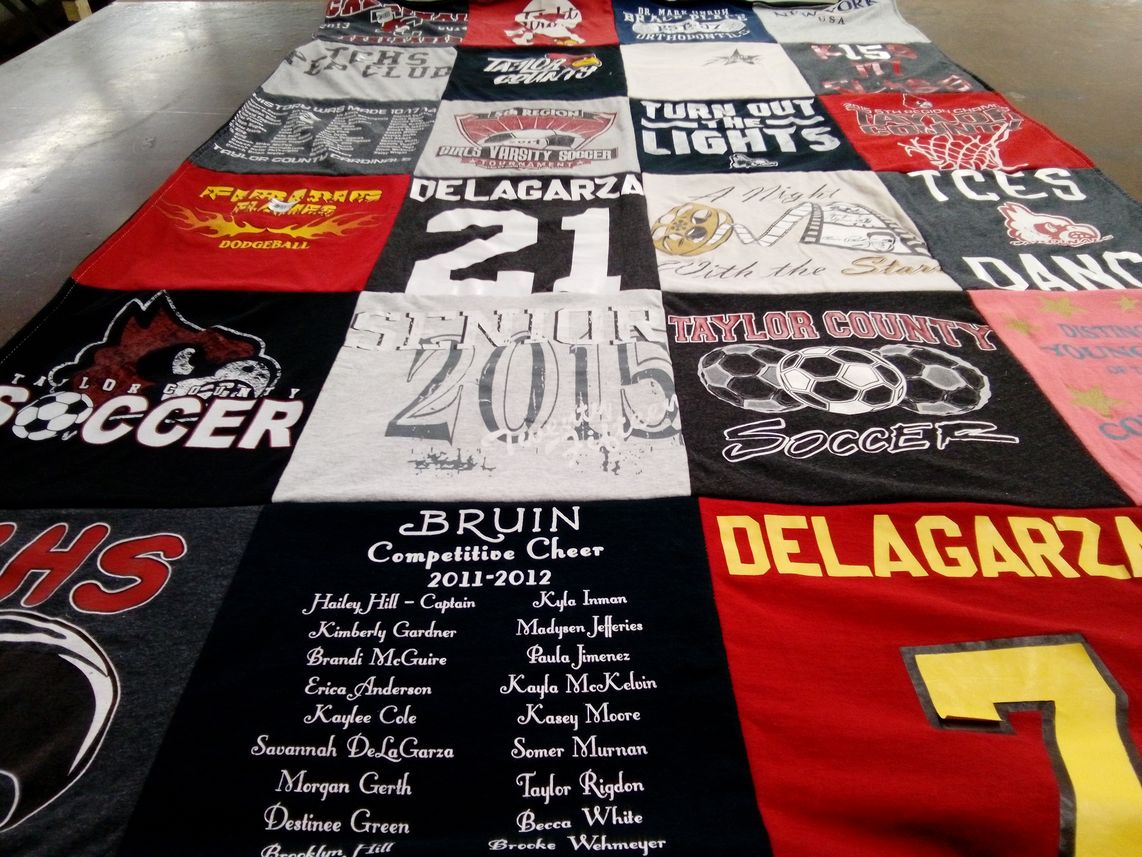 T-shirt quilt from taylor county high school by LaTonya from KY