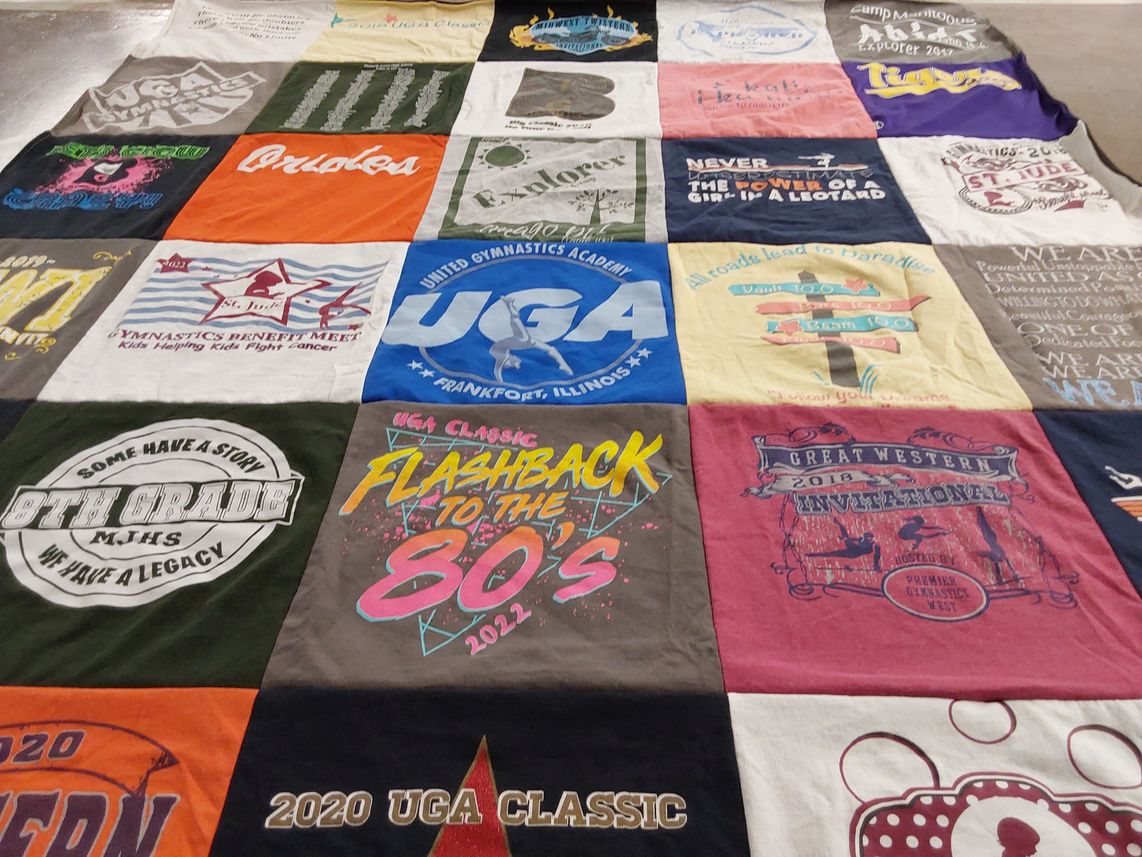 T-shirt quilt from moline high school by Scott from IL