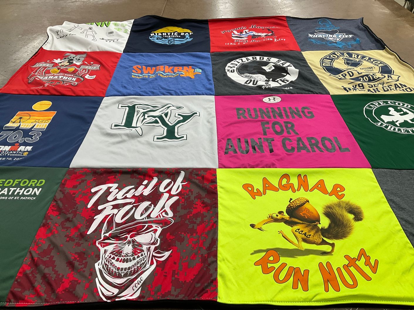 T-shirt quilt from lynn university by Lori from MA