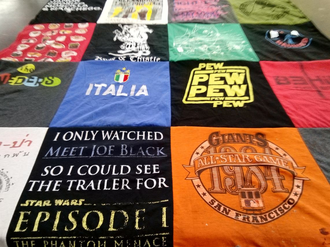 T-shirt quilt featuring san francisco giants by Deborah from OR