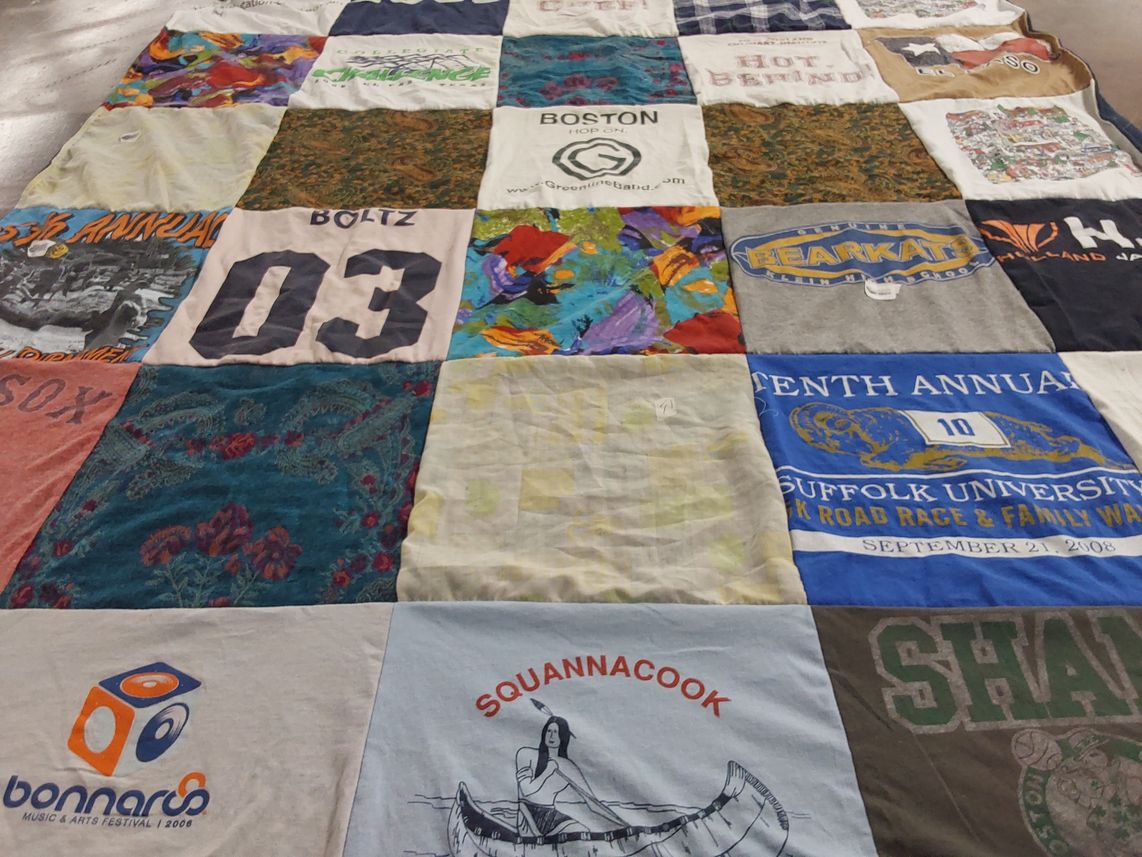 T-shirt quilt featuring bearkats by Leeann from FL