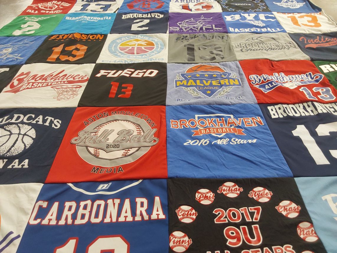 T-shirt quilt featuring brookhaven baseball by Nicole from FL