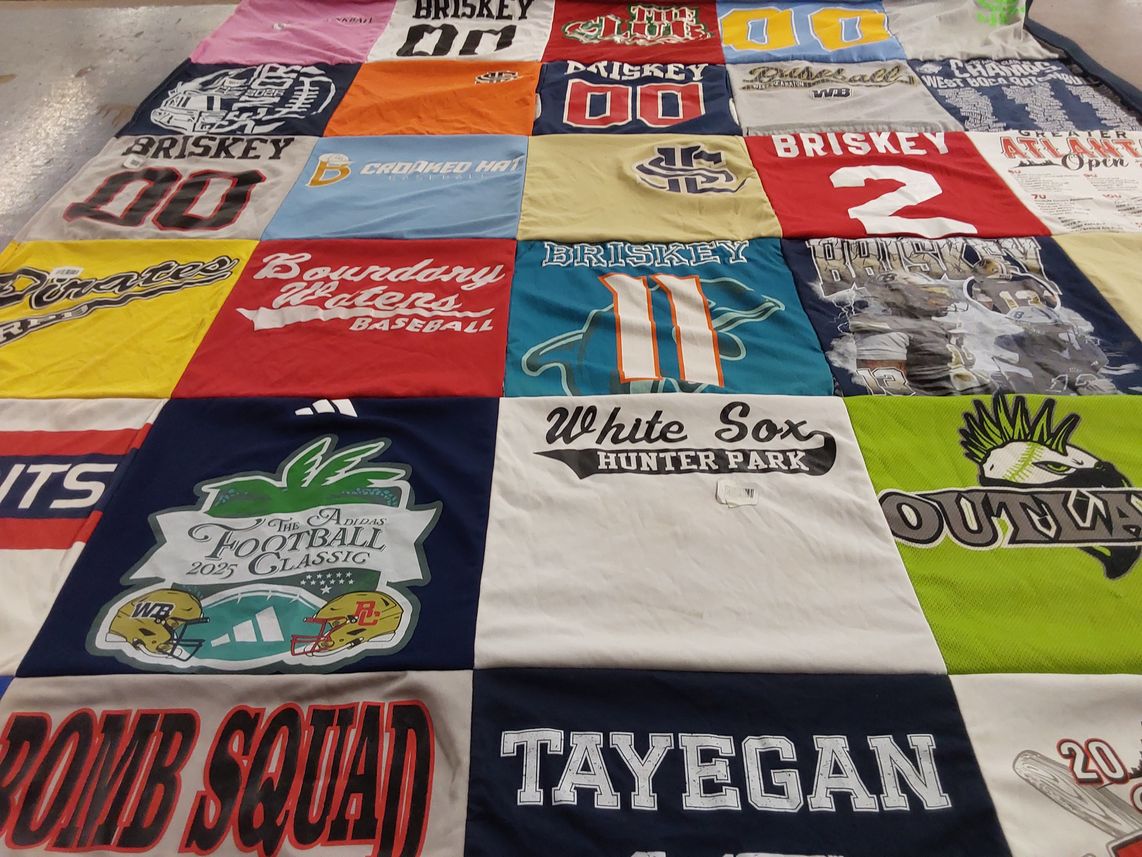 T-shirt quilt featuring white sox, outlaws by Franceska from FL