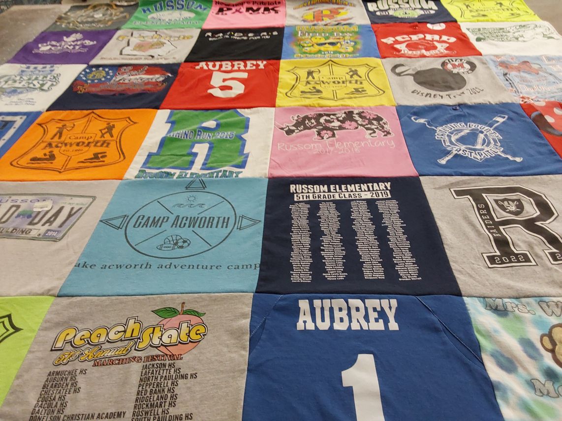 T-shirt quilt from russom elementary school by Kristi from GA