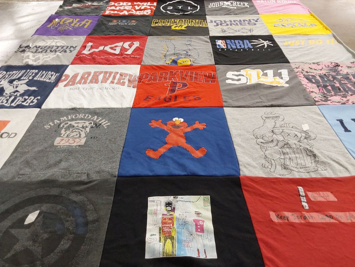 T-shirt quilt from parkview high school by Dee from LA