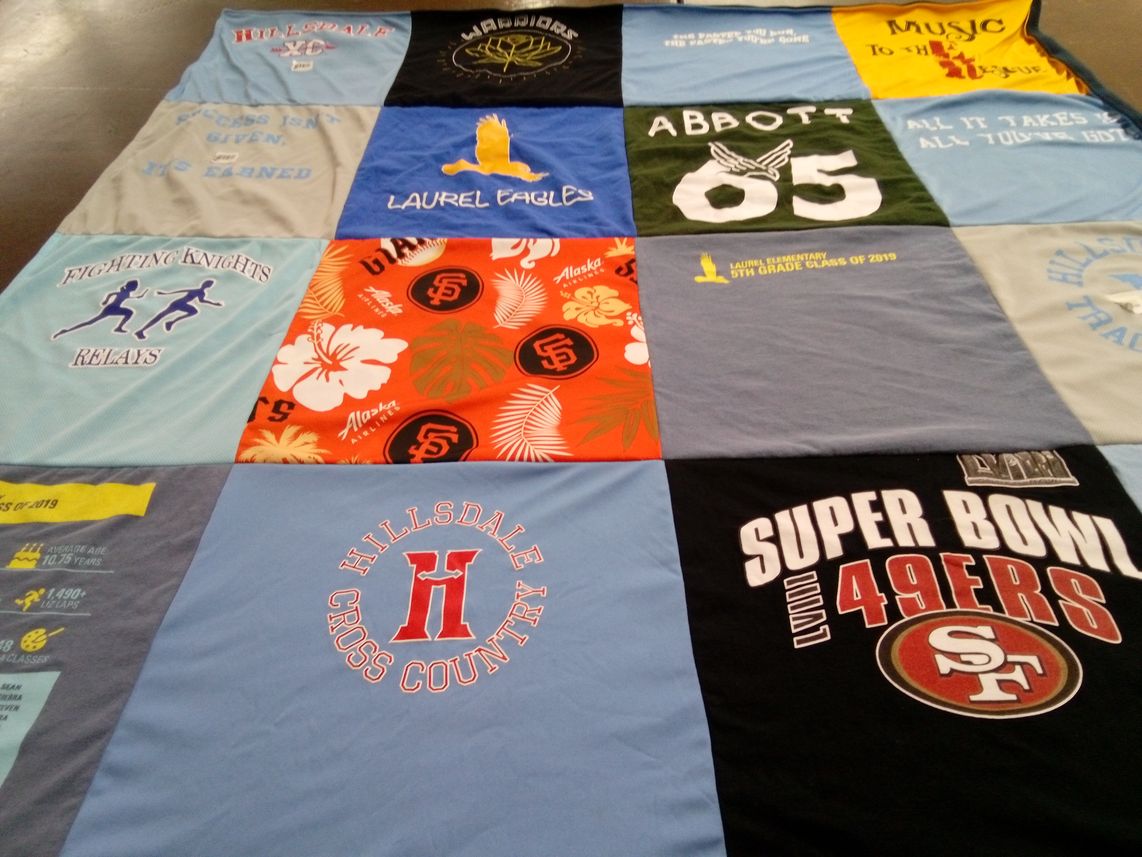 T-shirt quilt featuring san francisco 49ers by Lisa from CA