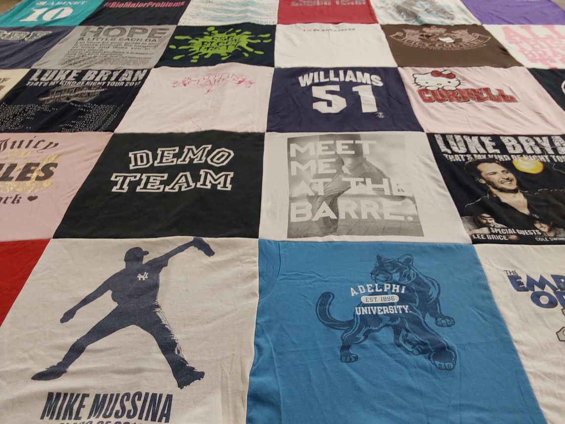 T-shirt quilt featuring new york yankees by Melinda from NY