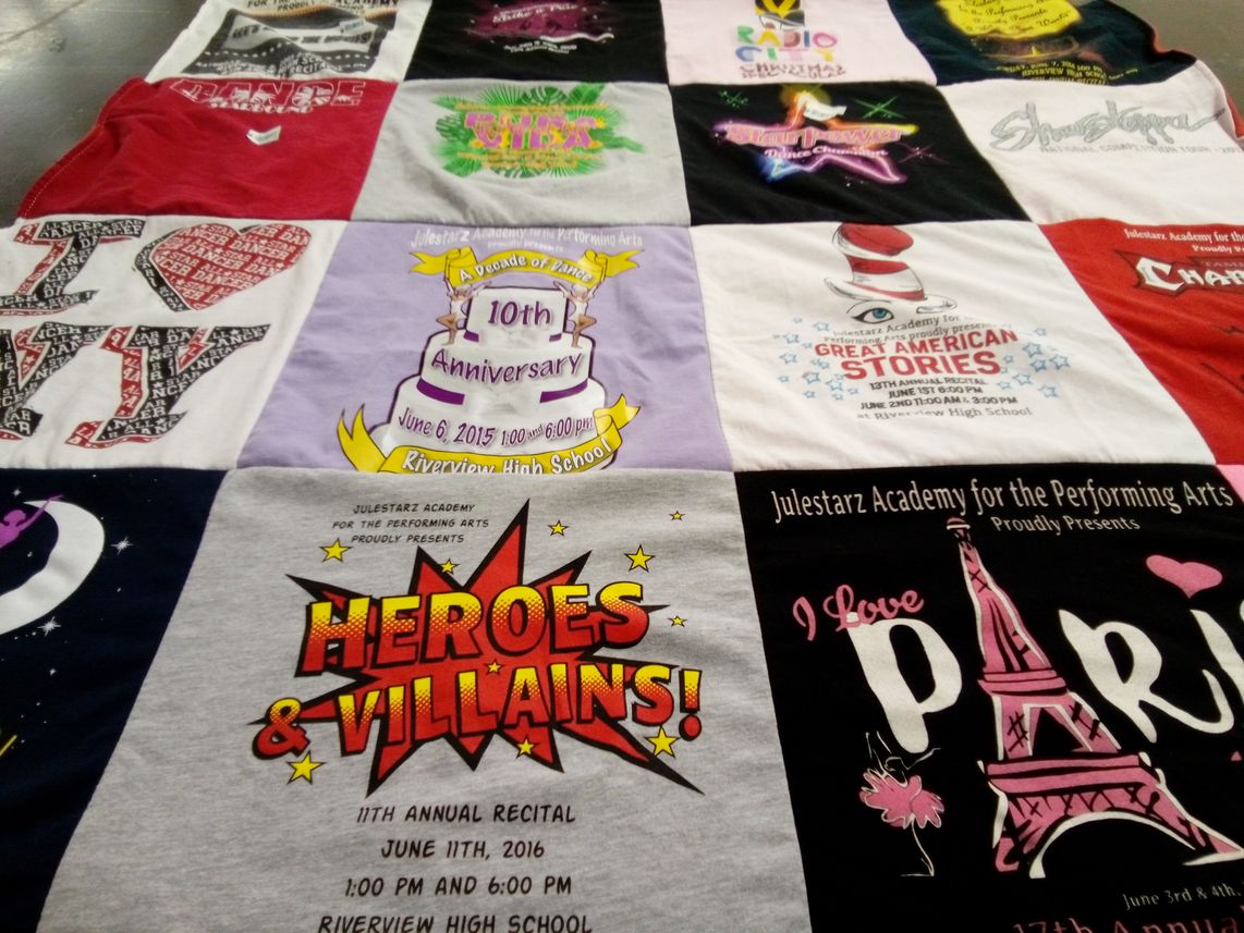 T-shirt quilt from riverview high school by Erika from FL