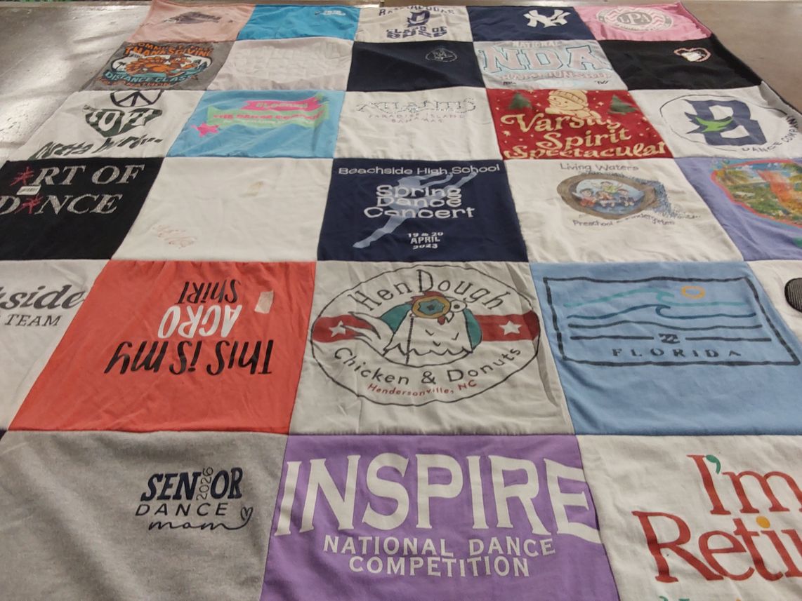 T-shirt quilt from beachside high school by Laura from FL