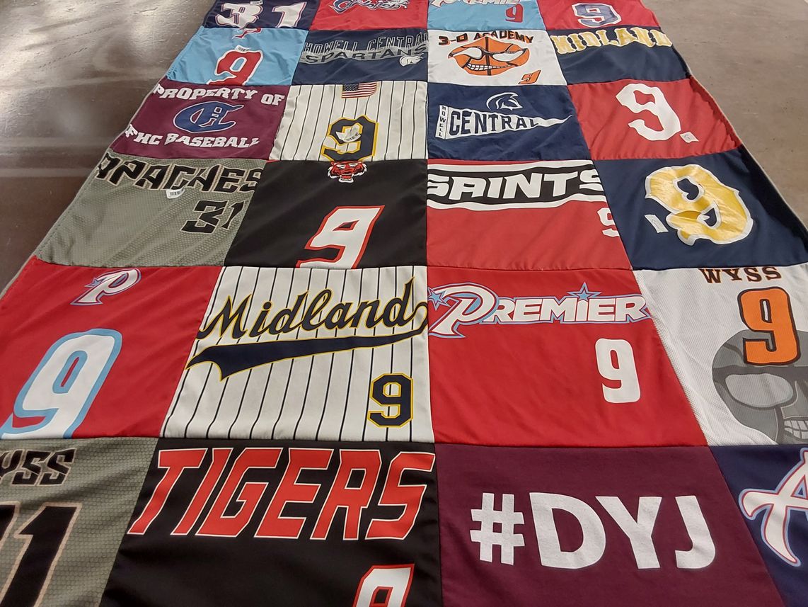 T-shirt quilt from midland university by Jennifer from MO