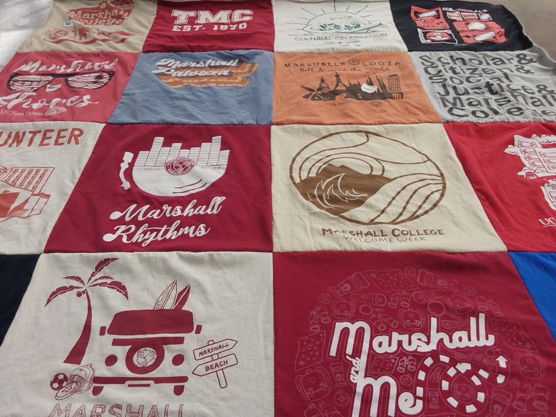 T-shirt quilt from marshall college by Amber from CA