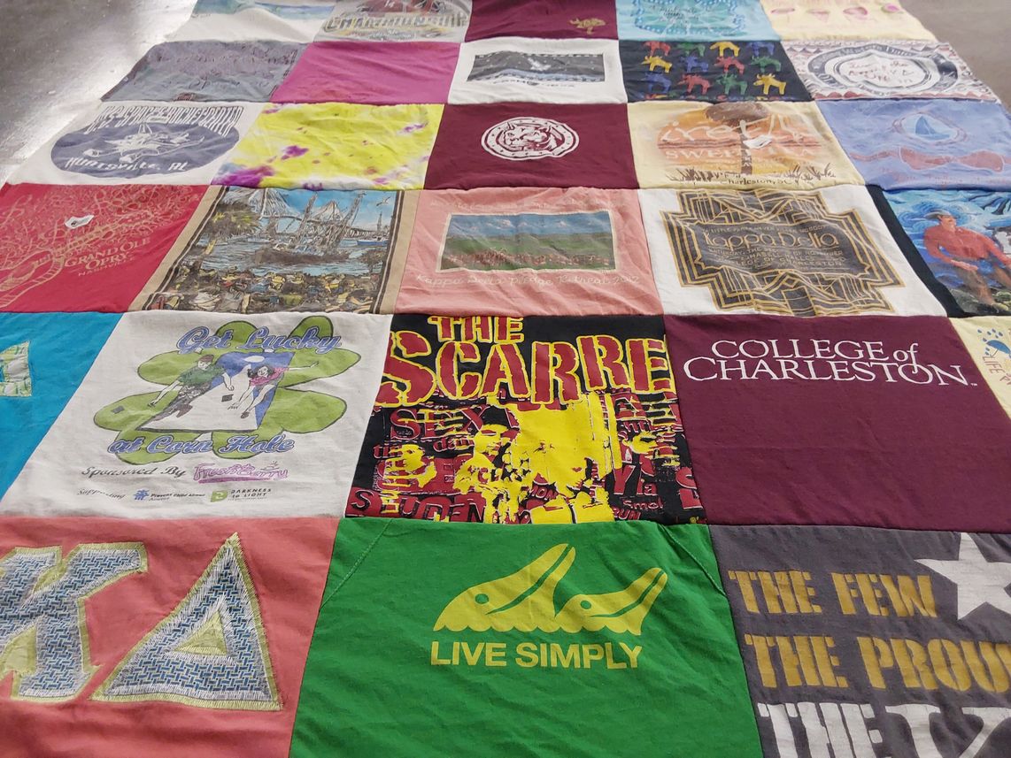 T-shirt quilt from college of charleston by angela from AL