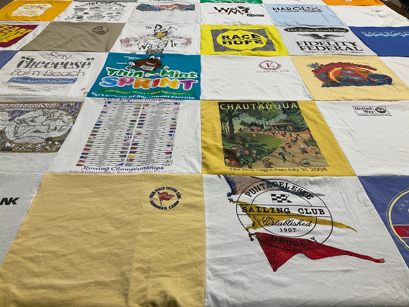 T-shirt quilt from mountain lake school by Rex from FL
