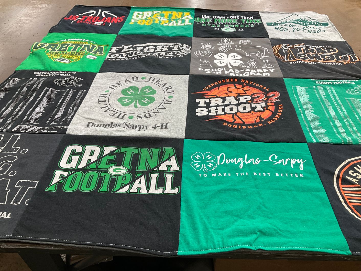 T-shirt quilt featuring gretna football by Linda from AZ