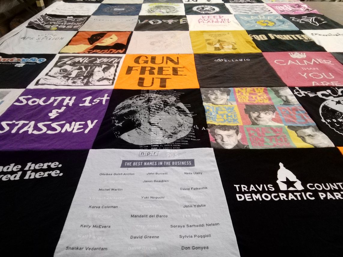 T-shirt quilt from university of texas at austin by Christina from TX